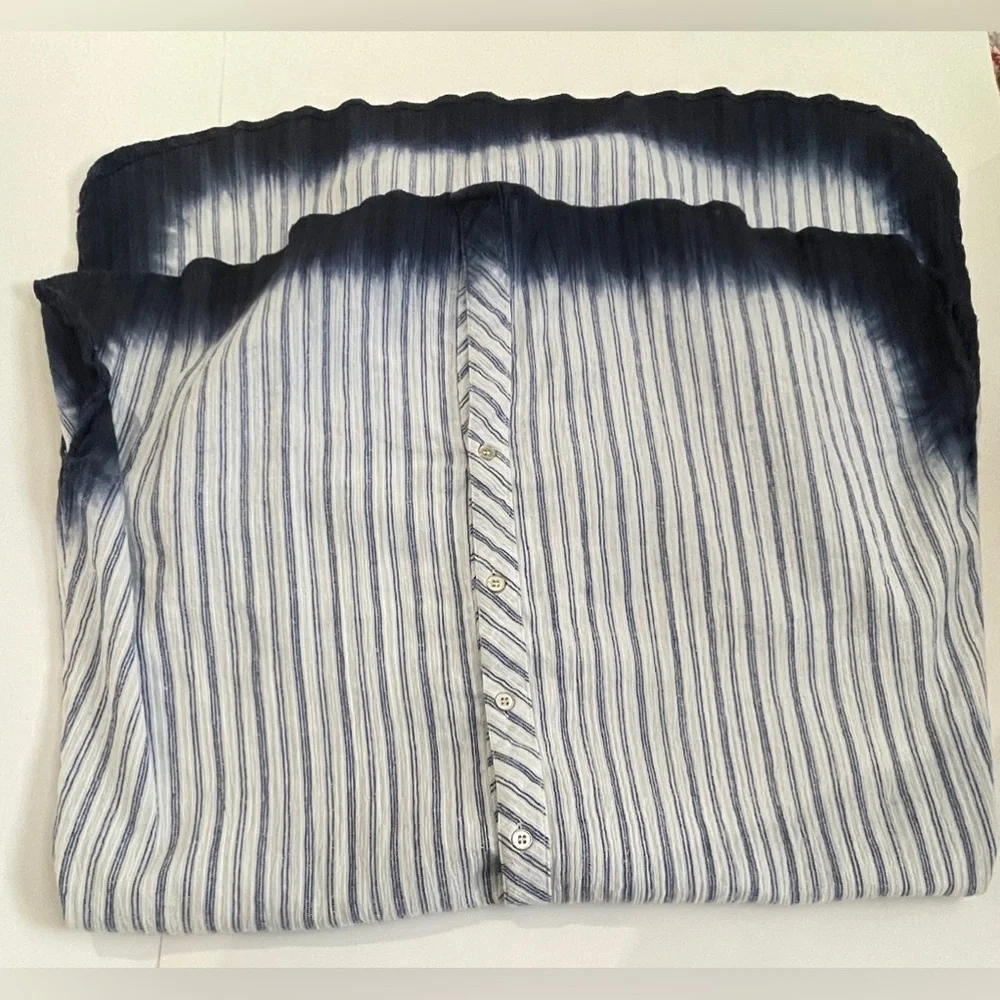 Emma G Blue Striped Cotton Sleeveless Dress - Picture 10 of 14